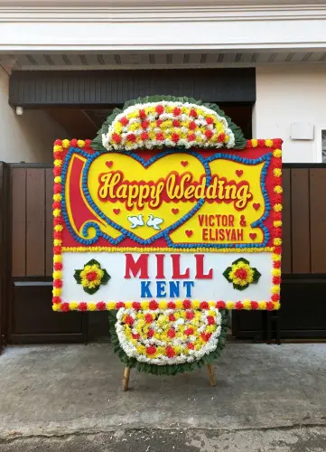 Papan Bunga Pernikahan gemah